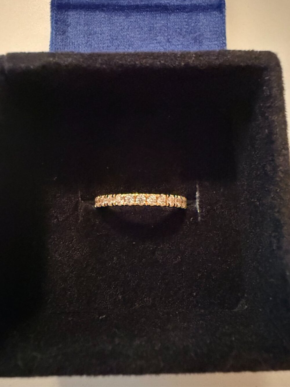 Modern Gents Yellow Gold Pavé Eternity Band - Size 7.5